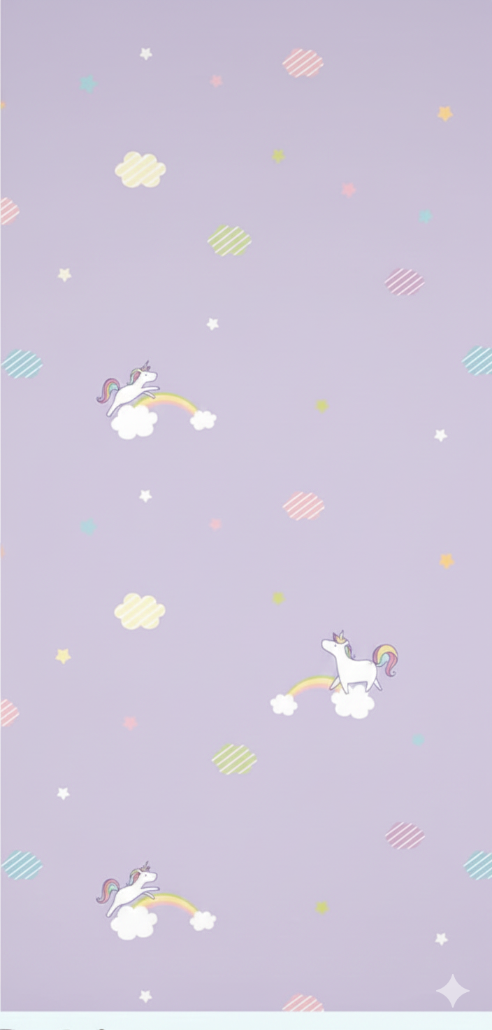 Cute Pastel Unicorn Kids Wallpaper