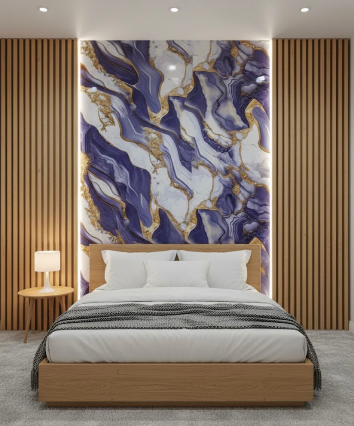 Luxury Blue & Gold Marble Adhesive Wallpaper Sheet