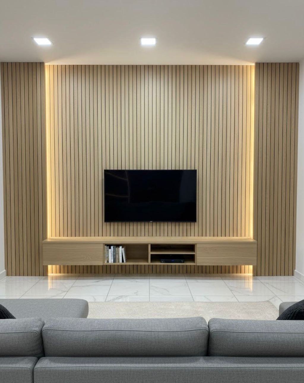 Beige Wood Texture Vertical Line Adhesive Wallpaper Sheet