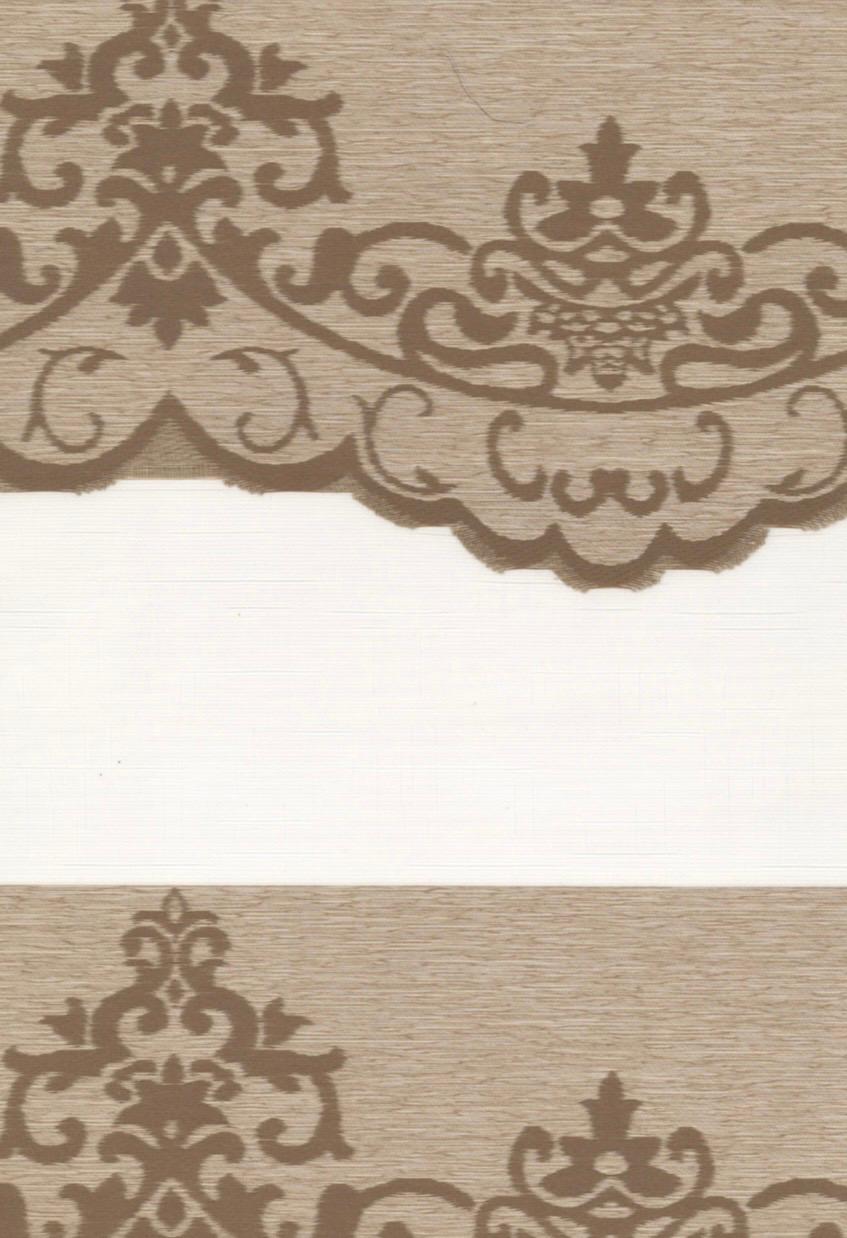 Decorative border with intricate brown pattern on a beige background